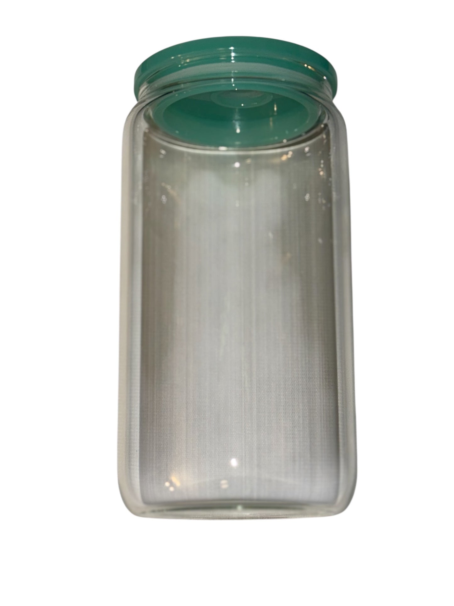 Clear Cups with color lids (glass 16oz)