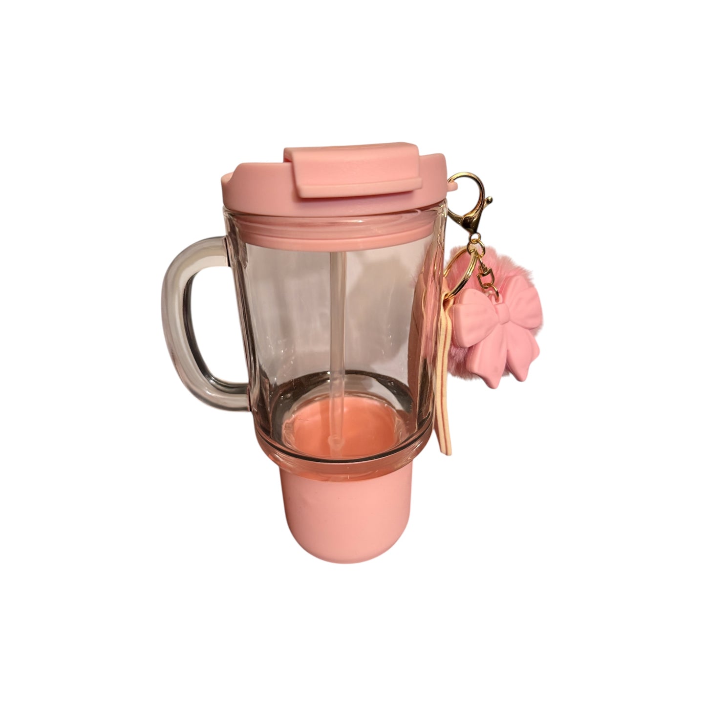 24oz. Glass tumbler with handle