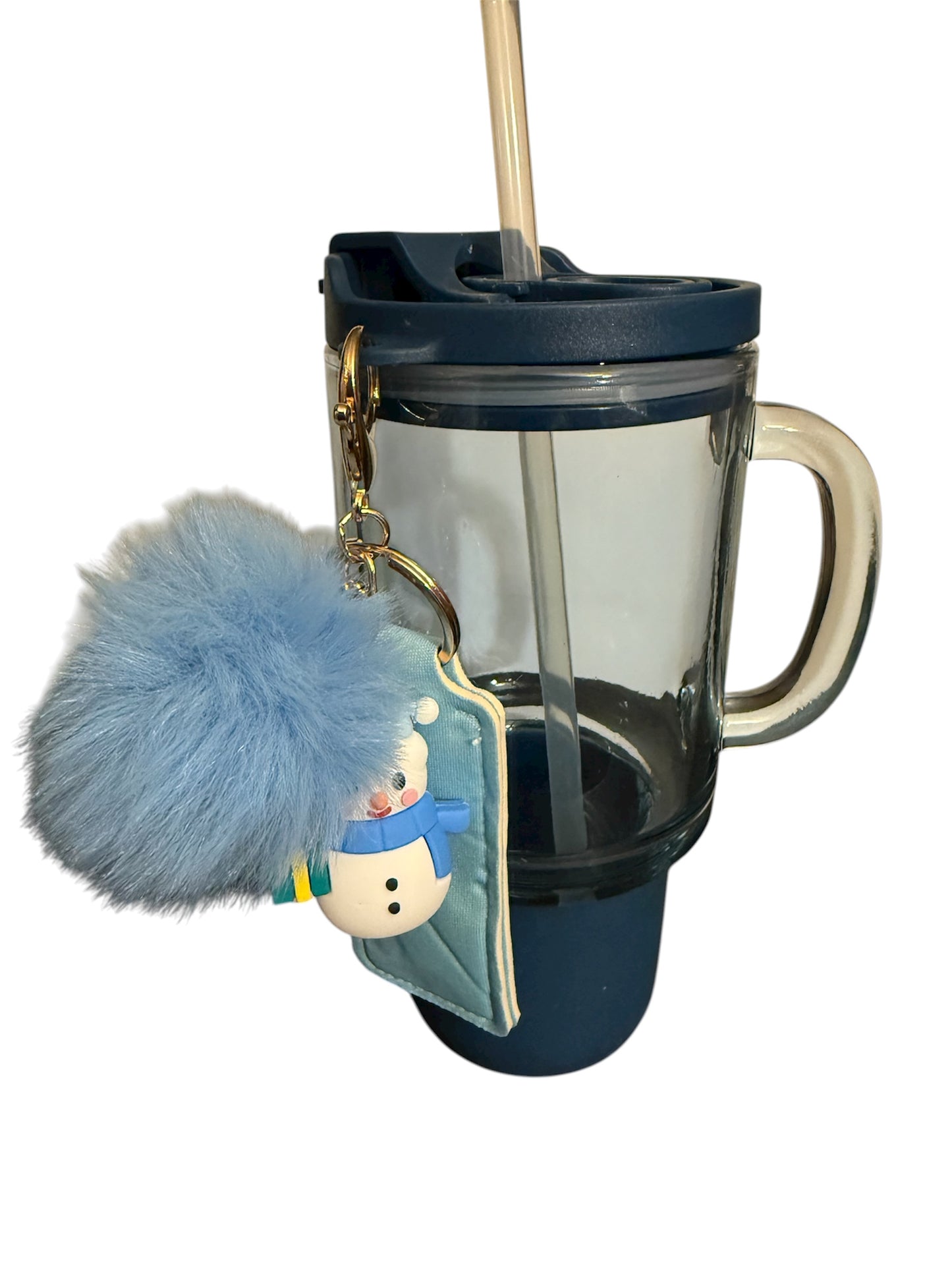 24oz. Glass tumbler with handle