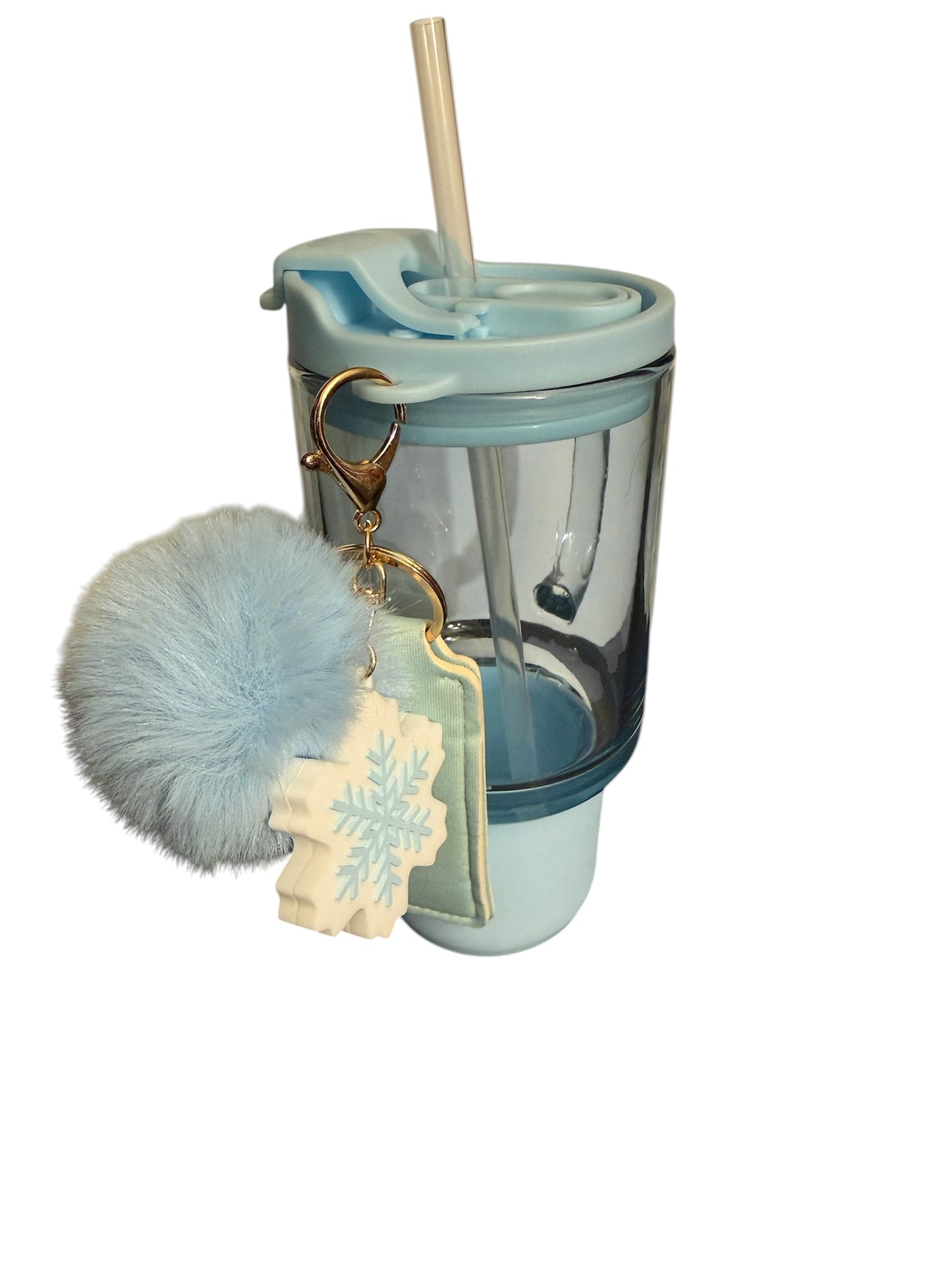 24oz. Glass tumbler with handle