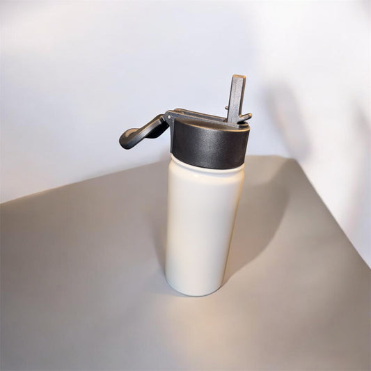 14oz. Flip Straw Bottle (Stainless steel)